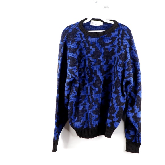 Vintage 90s Streetwear Geometric Crewneck Sweater - Picture 1 of 7